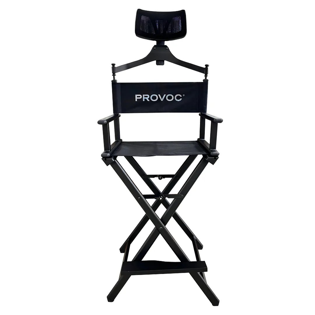PROVOC Professional Alluminium Make-up Chair With Head Rest KC-CH03 Black