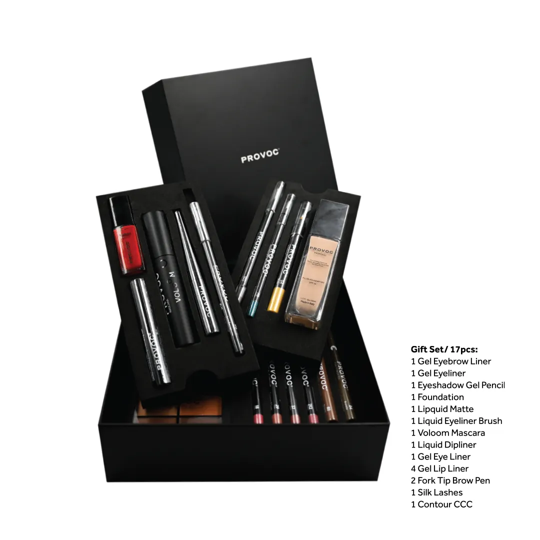 PROVOC Make-Up Gift Set 20 (Foam Trays Box) 17pcs