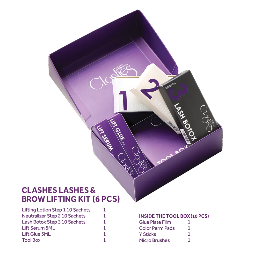 CLASHES LASHES & BROWS LIFT SET