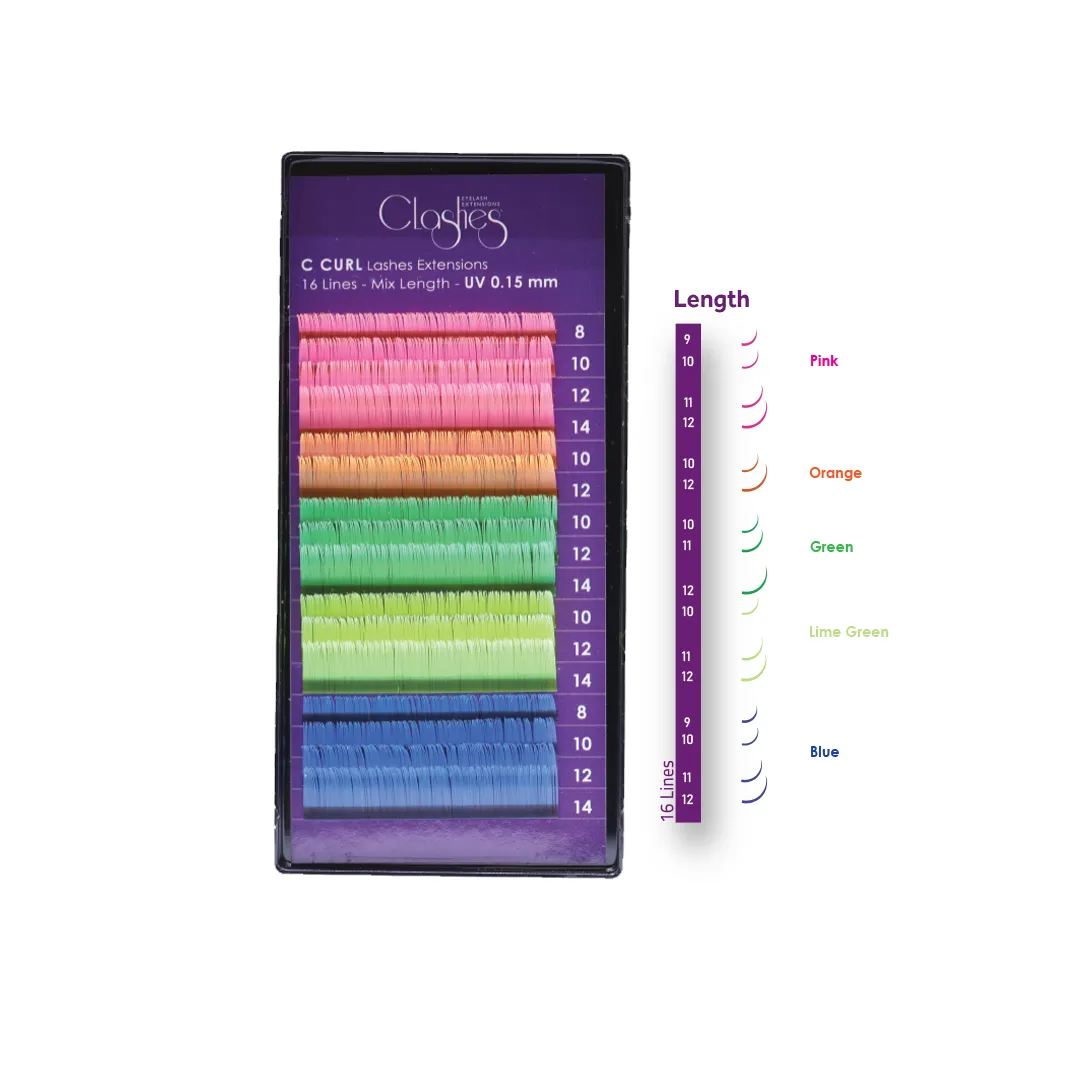 CLASHES Silk Coloured Lashes Extensions