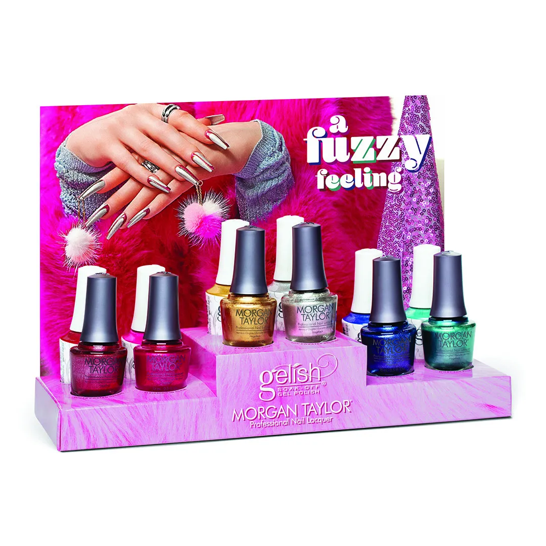 GELISH / MORGAN TAYLOR Mixed (2024/FALL) A FUZZY FEELING Collection Display 1130094 12p
