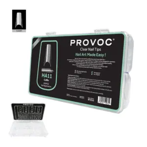 PROVOC Clear Nail Tips 500 pcs (Half Application)