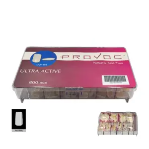 PROVOC ULTRA ACTIVE Natural Nail Tips #1-10 CW-54 200 pc (Full Application)