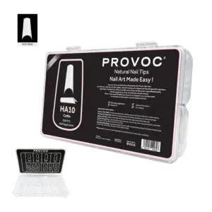 PROVOC Natural Nail Tips HA10 Super Competition 500 pcs (Half Application)